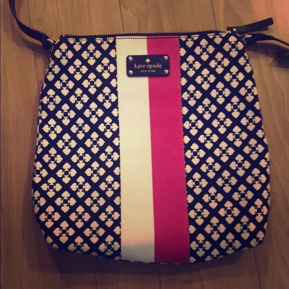 Kate Spade Pink Black White Crossbody Bag